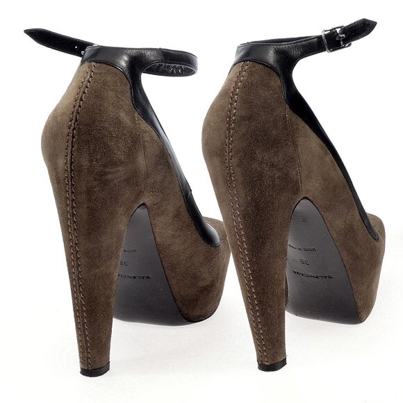 Balenciaga Pump Heel Ankle Strap Suede Hidden Platform Shoes Size 36 - Picture 3 of 5